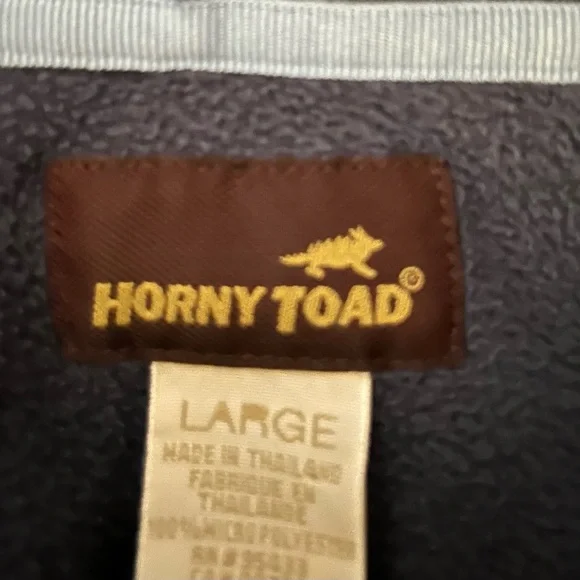 Horny Toad Blue Fleece Quilted Hoodie Large - Picture 4 of 4